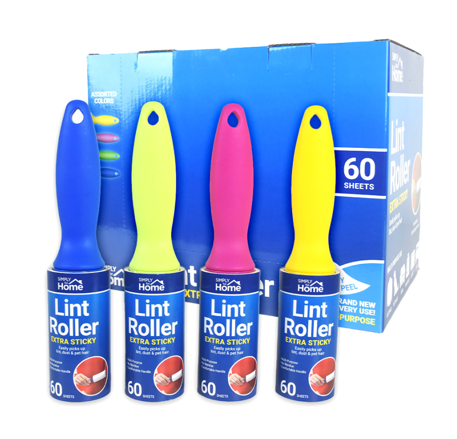 SIMPLY FOR HOME LINT ROLLER 4 IN 60 SHEET