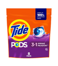 TIDE LAUNDRY PODS 8 CT SPRING MEADOW 3 IN 1