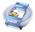 DISPOZEIT FOOD CONTAINER 34 OZ 3PK ROUND