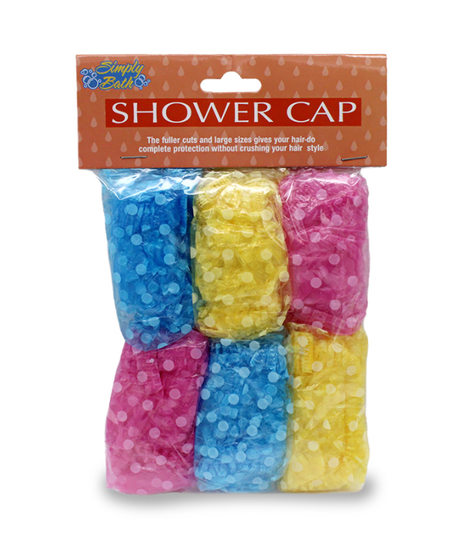 SIMPLY FOR BATH SHOWER CAP 6 PK